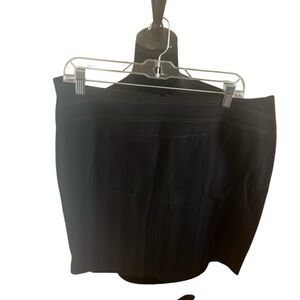 Lane Bryant Black Skirt with Pink Pinstripes